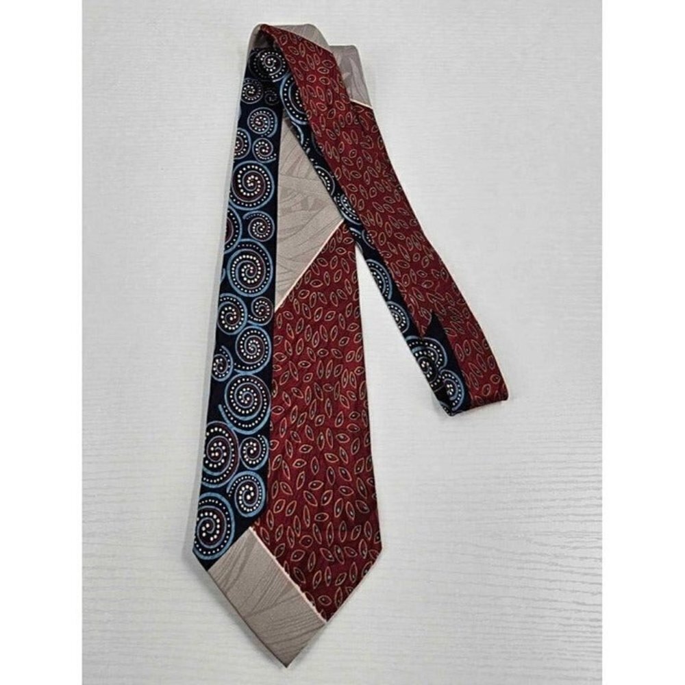 Adolfo Couture Abstract Designed Tie All Silk Imported